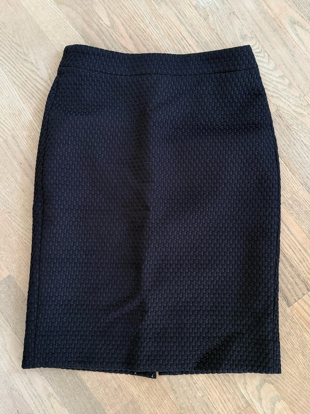 J. Crew Navy Blue Textured Pencil Skirt